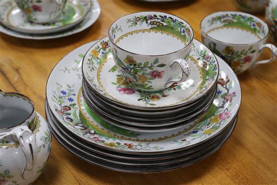 A Copeland Spode Asiatic Pheasant tea service, retailed by Soane & Smith, Oxford Street, (faults)